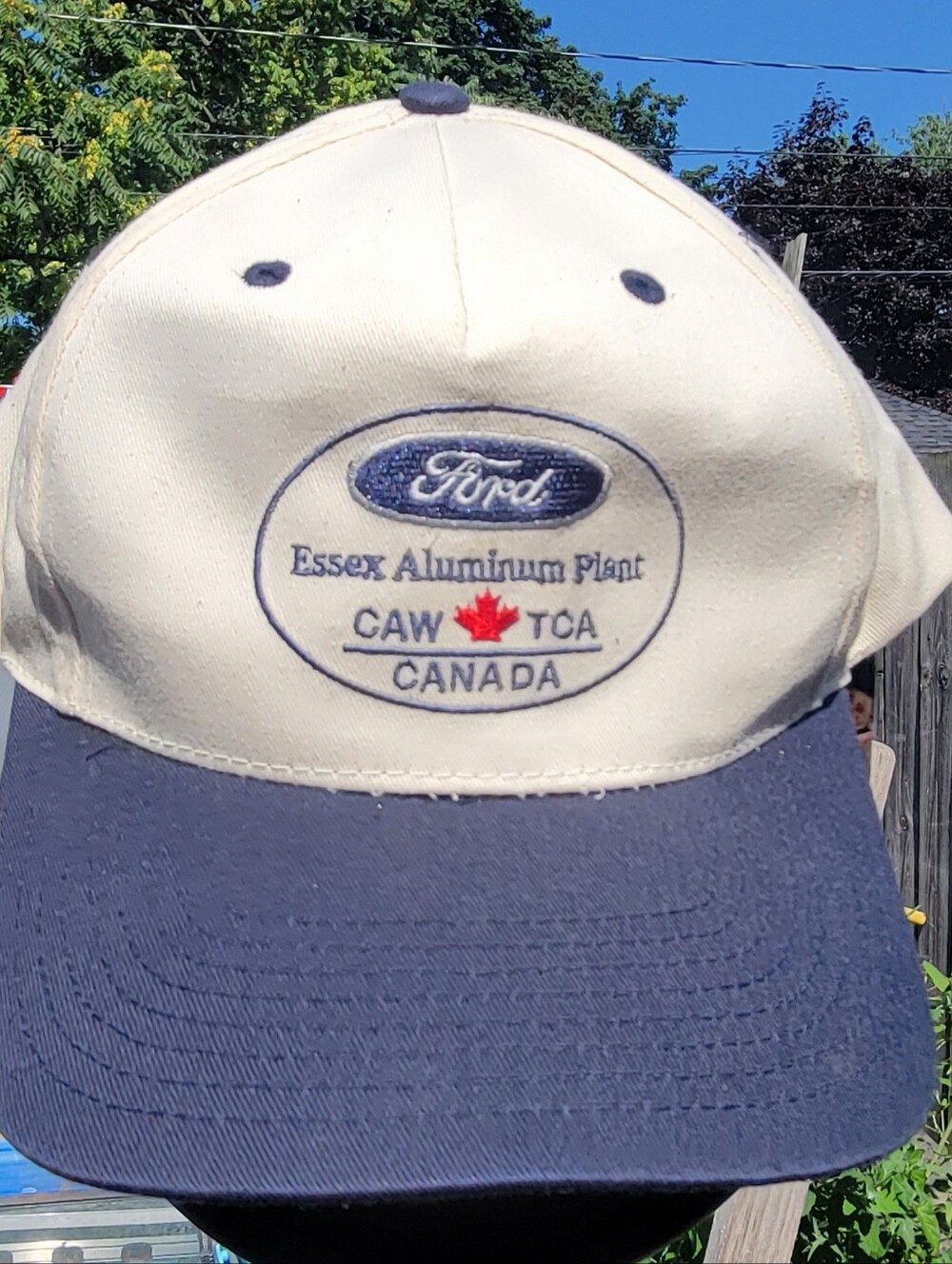 Ford Essex Aluminum Plant CAW TCA Canada Snapback Hat, new old stock